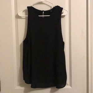 Banana Republic Black Chiffon Layered Tank - L